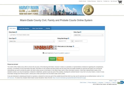 However, if you are unable to locate the records online, you may submit a Public Records Request form. . Miami civil case search